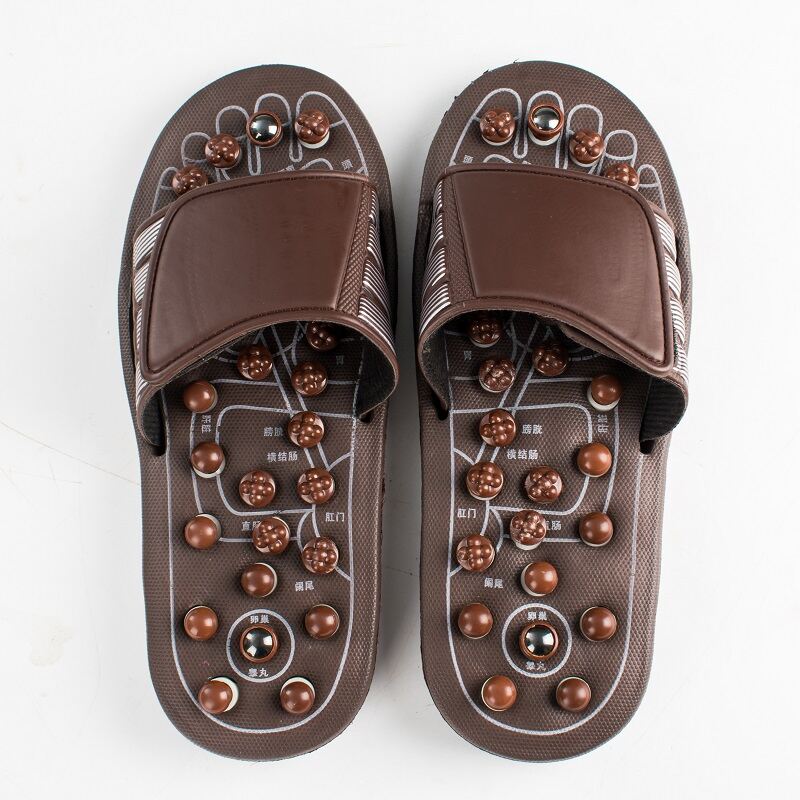 Massage Slippers Magnetic Therapy Jade Acupuncture Point Foot Massage Shoes Indoor Household Non-Slip Slippers Men and Women Massage Shoes
