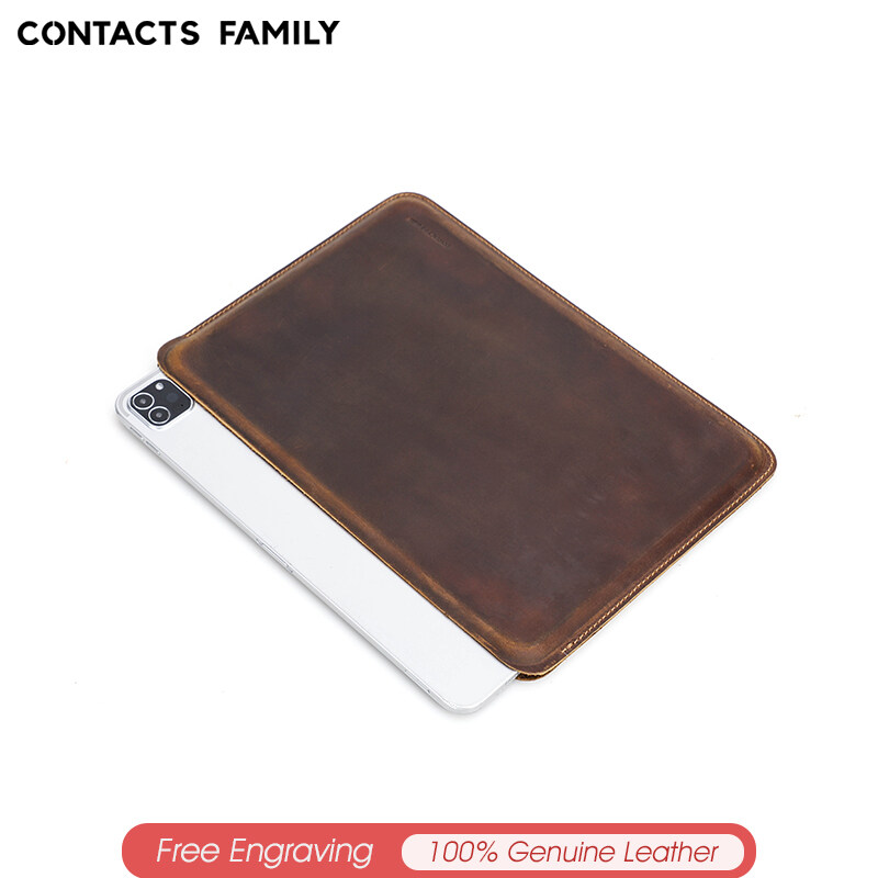 Genuine Leather Cow Leather Sleeve Case for iPad 11 12.9 inch 2021 Cover for iPad 10.2 10.5 10.9 inch