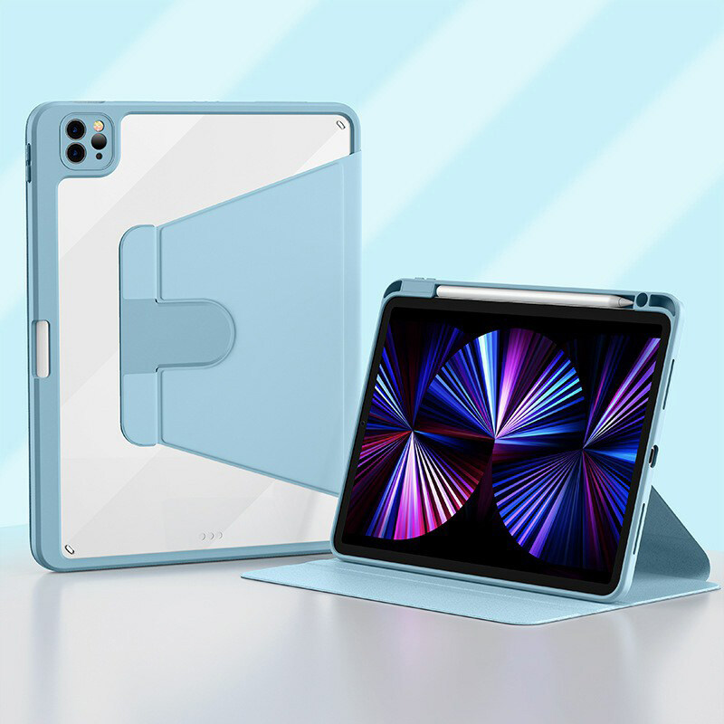 360 Degree Rotatable Smart Case for Samsung Galaxy Tab S8 Ultra S7 FE Plus A8 A7 S6 Lite Tab A 8.0 inch T290 with Pencil Holder Casing Cover
